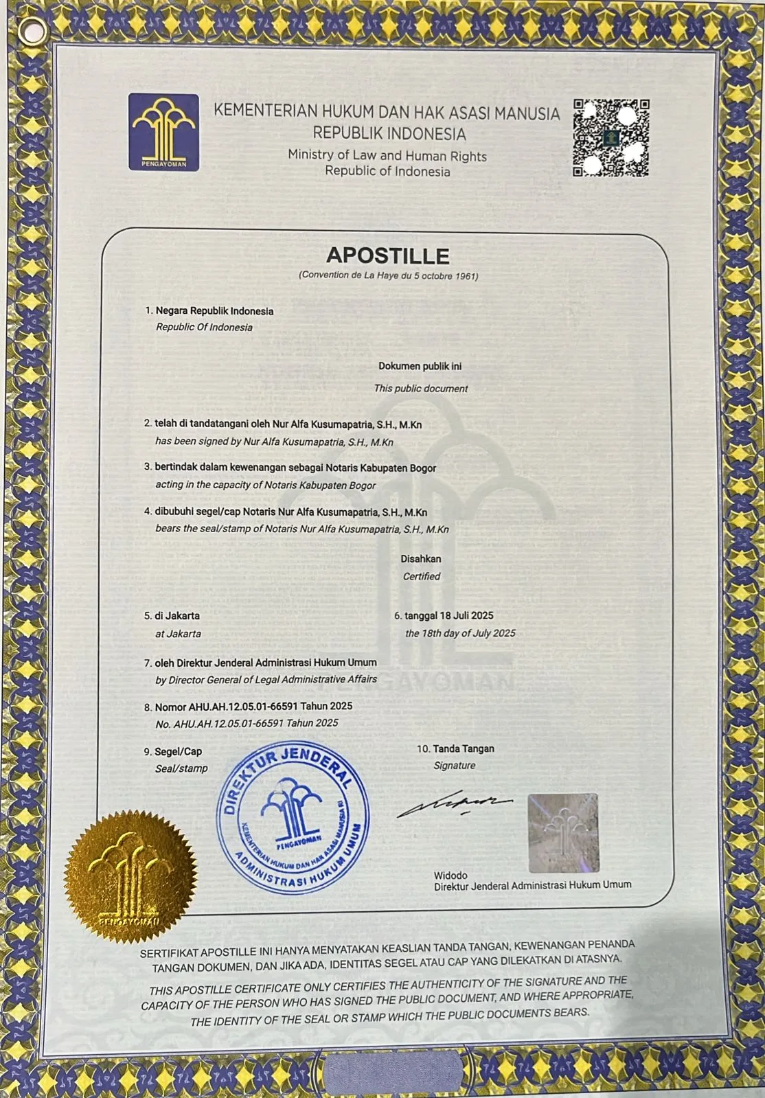 contoh hasil apostille